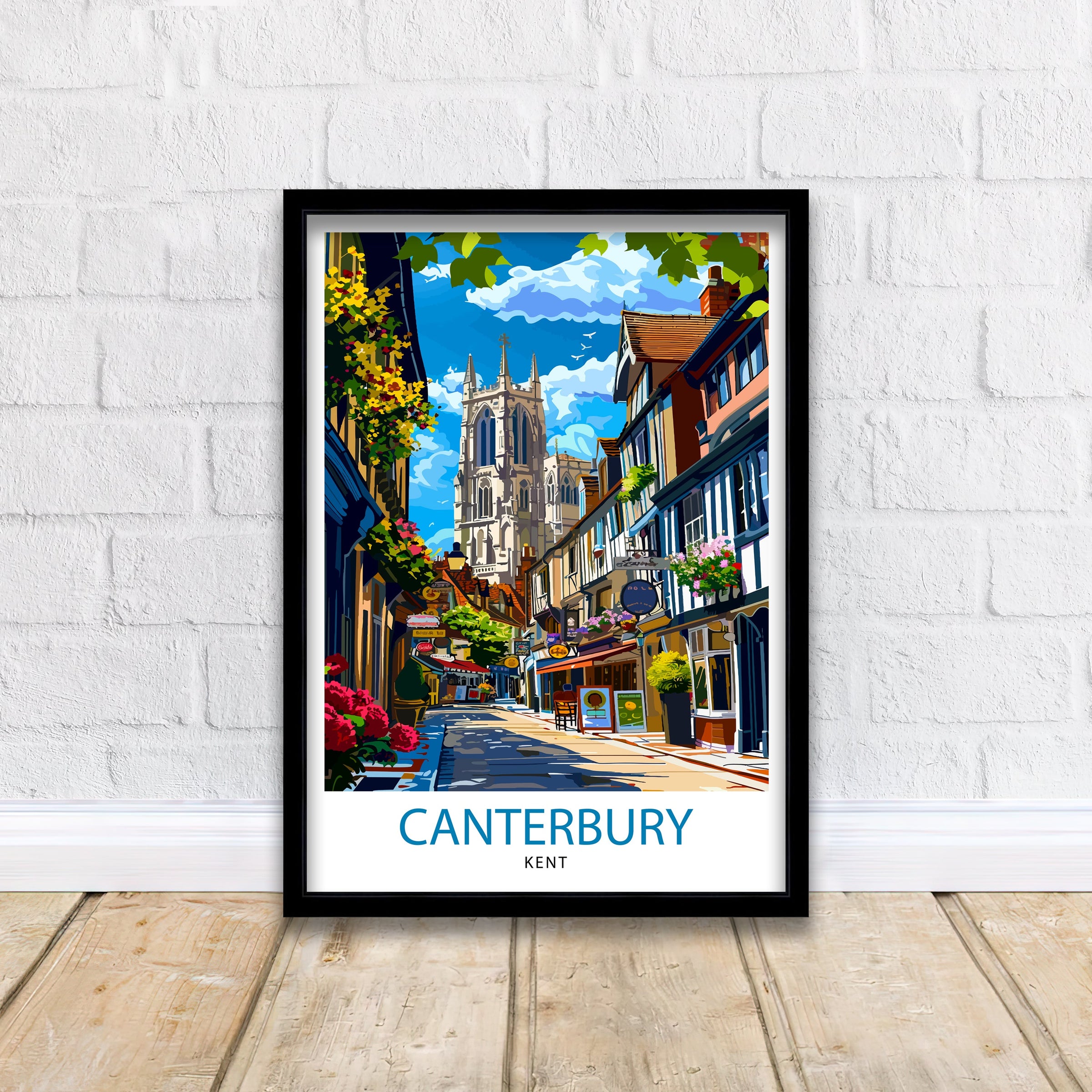 Kent Travel Posters – Scenic Wall Art of England’s Garden County and Coastal Towns