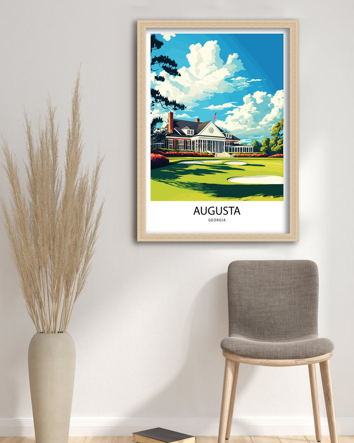 Augusta National Golf Club, Wall Art, Art Poster, Golf Art Poster