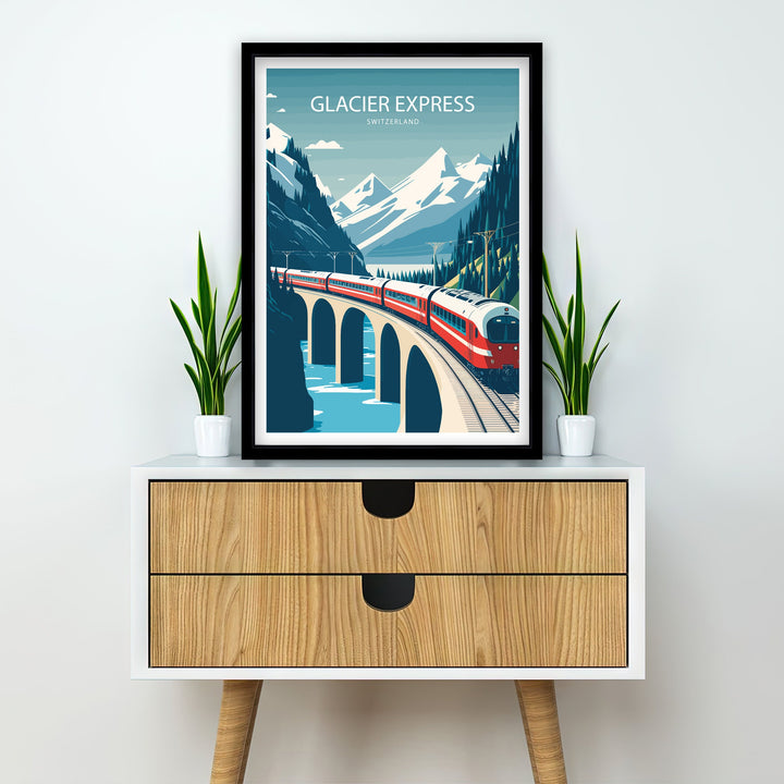 Glacier Express Art Poster