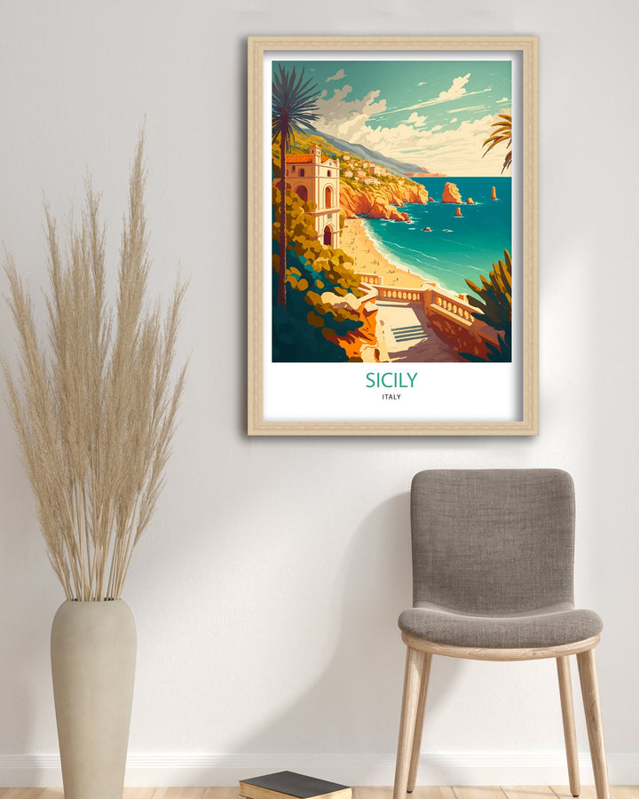 Sicily Travel Poster