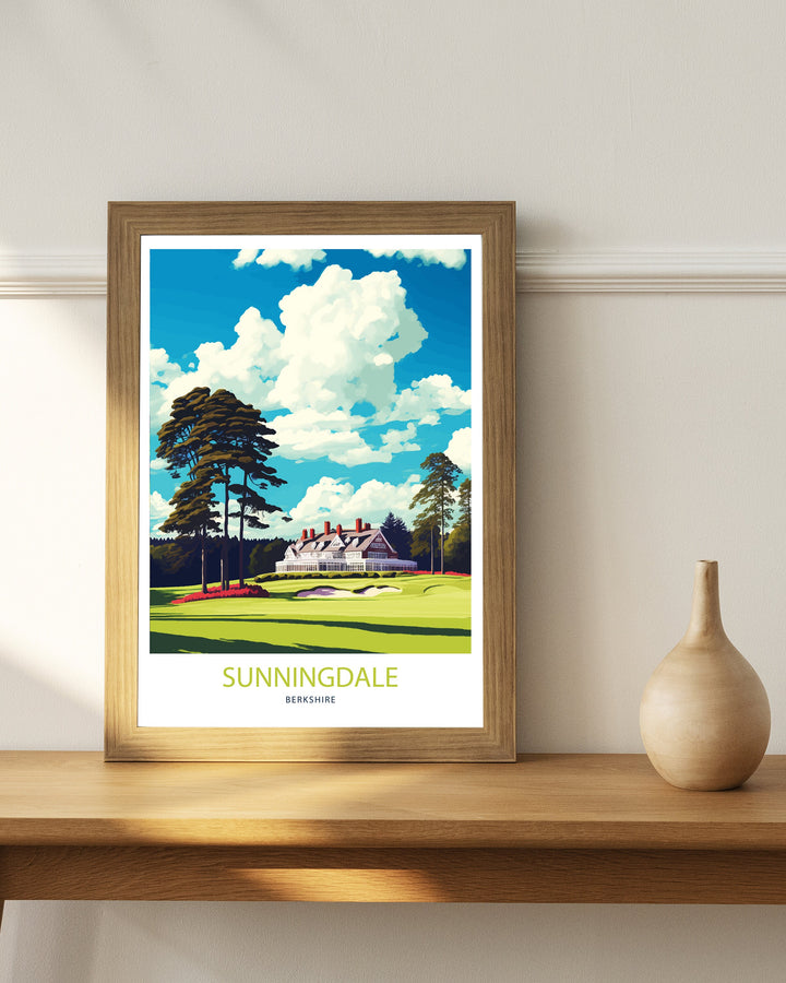 Sunningdale, Berkshire Golf Course, Wall Art, Art Poster, Golf Art Poster