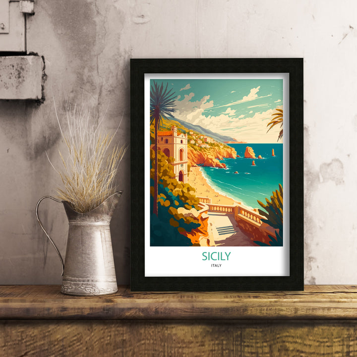 Sicily Travel Poster