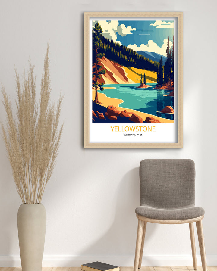 Yellowstone National Park Travel Poster