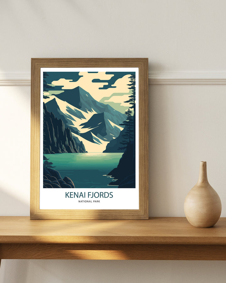 Kenai Fjords Travel Poster