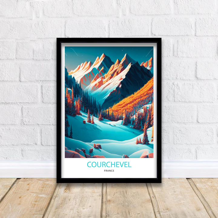 Courchevel Travel Poster