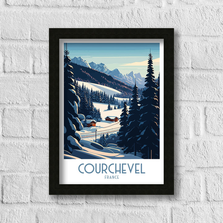 Courchevel Travel Poster