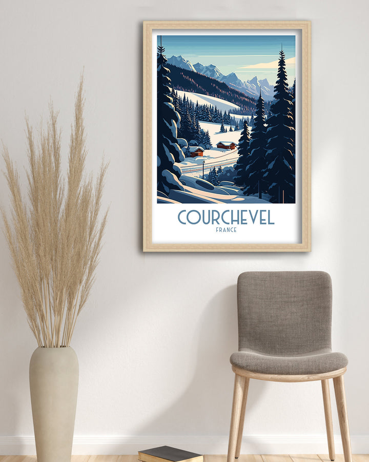 Courchevel Travel Poster