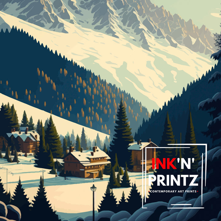 Chamonix Travel Poster