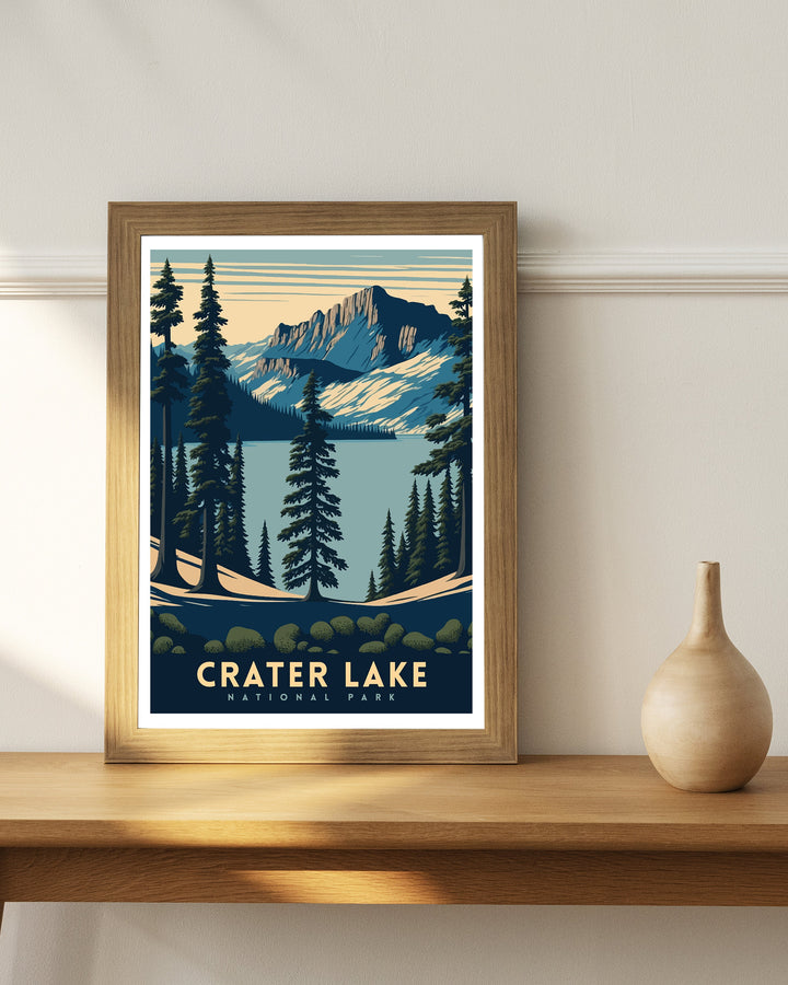 Crater Lake Travel Poster