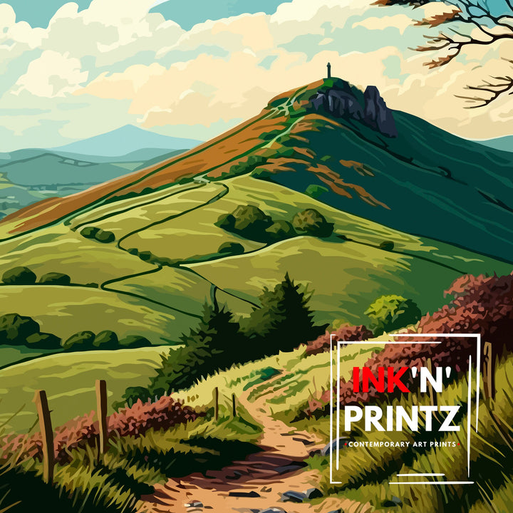 Malvern Hills Travel Poster Worcestershire