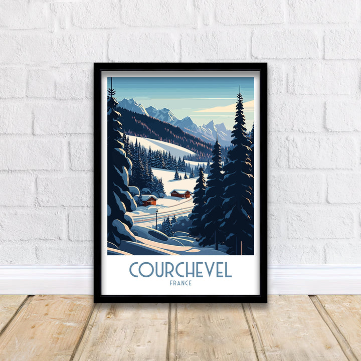 Courchevel Travel Poster