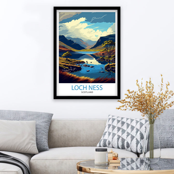 Loch Ness Scotland Travel Poster Loch Ness