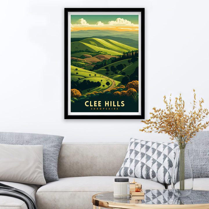 Clee Hills Travel Poster