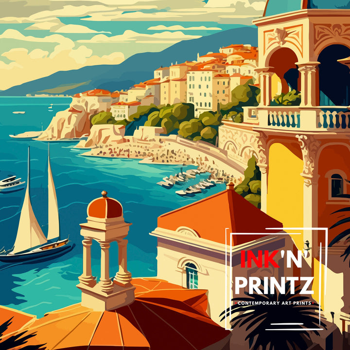 Beaulieu Sur Mer Travel Poster French Riviera Wall Art Beaulieu Sur Mer Poster France Travel Poster Beaulieu Sur Mer Art Poster Beaulieu Sur