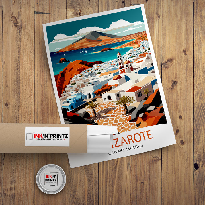 Lanzarote Travel Poster Lanzarote Wall Art Lanzarote Poster Spain Travel Posters Lanzarote Art Poster Lanzarote Illustration Lanzarote Wall