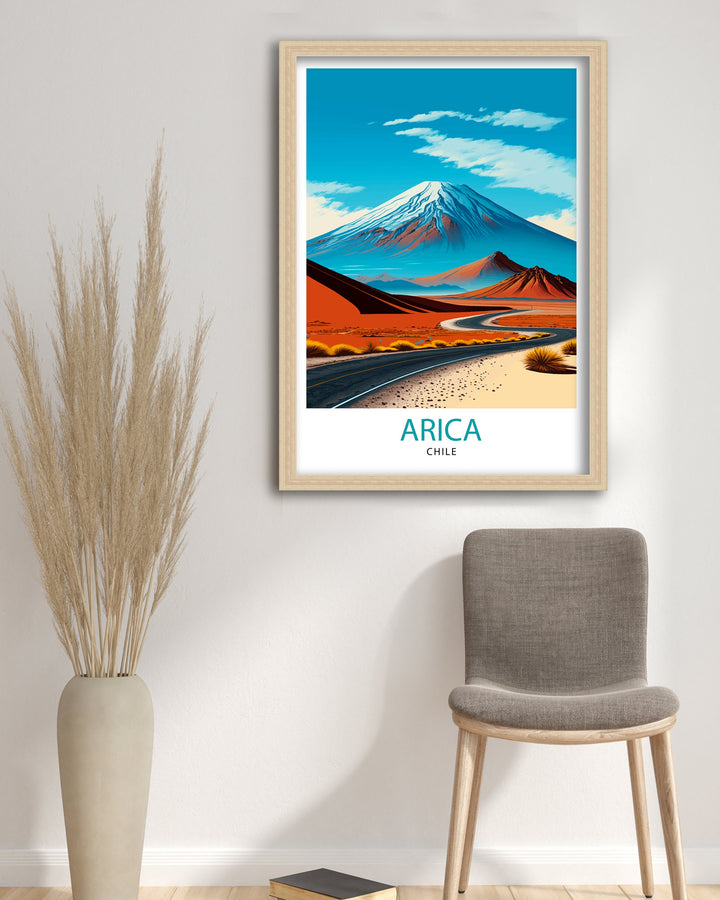 Arica Chile Travel Poster , Arica