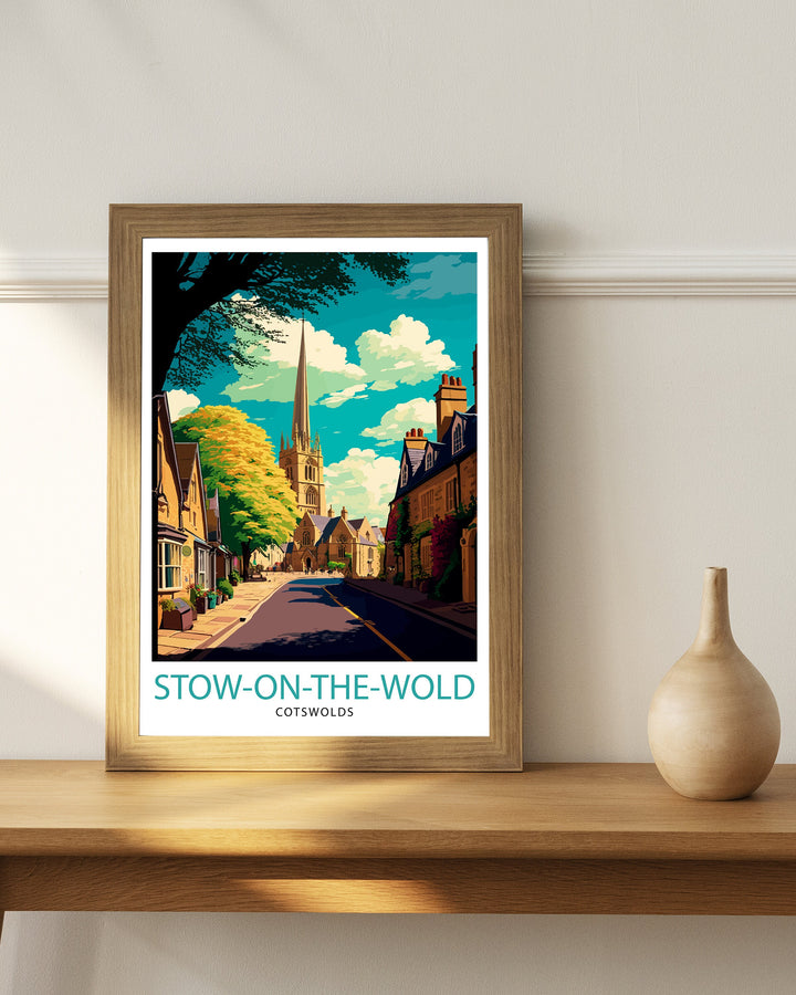 Stow on the Wold Travel Poster England