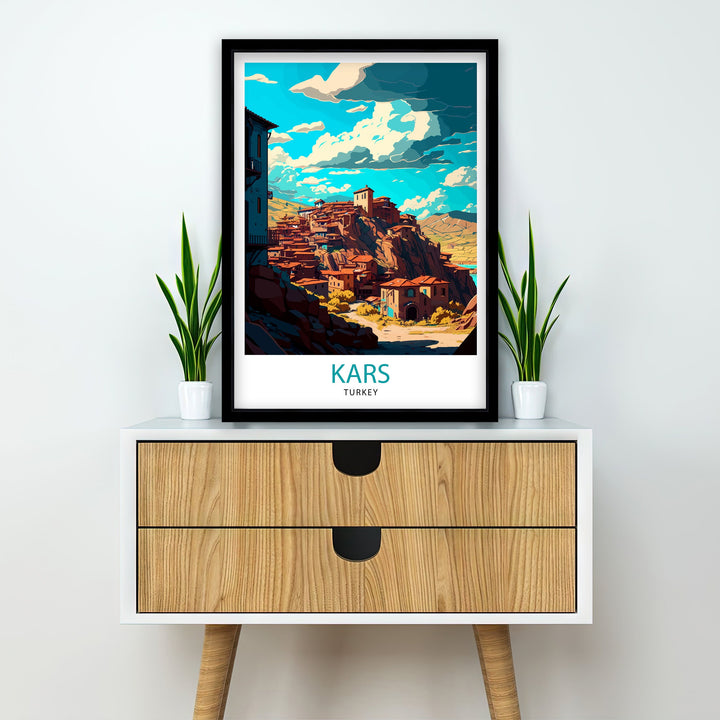 Kars Turkey Travel Print Kars Wall Art Kars Home Decor Kars Turkey Illustration Travel Poster Kars Turkey Gift Turkey Home Decor
