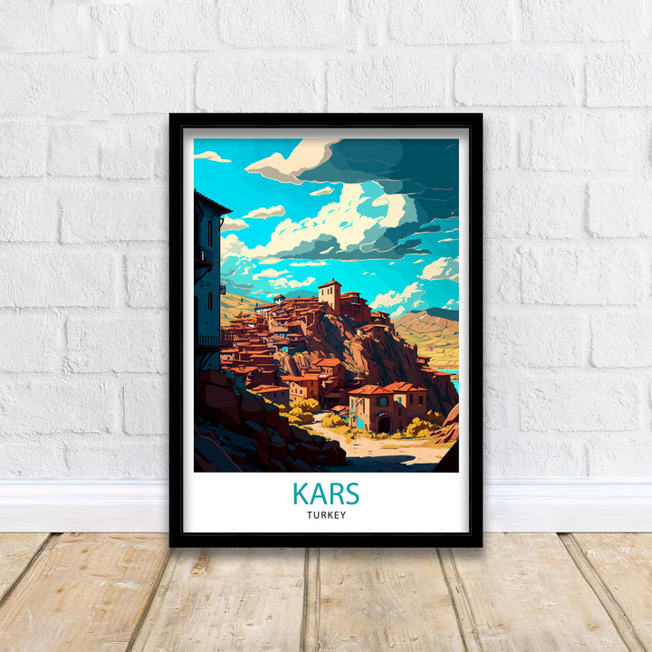 Kars Turkey Travel Print Kars Wall Art Kars Home Decor Kars Turkey Illustration Travel Poster Kars Turkey Gift Turkey Home Decor
