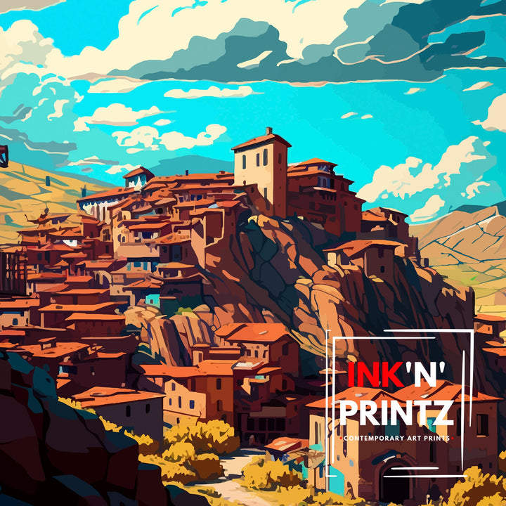 Kars Turkey Travel Print Kars Wall Art Kars Home Decor Kars Turkey Illustration Travel Poster Kars Turkey Gift Turkey Home Decor