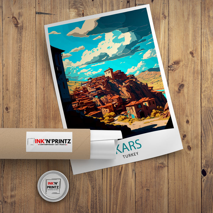 Kars Turkey Travel Print Kars Wall Art Kars Home Decor Kars Turkey Illustration Travel Poster Kars Turkey Gift Turkey Home Decor