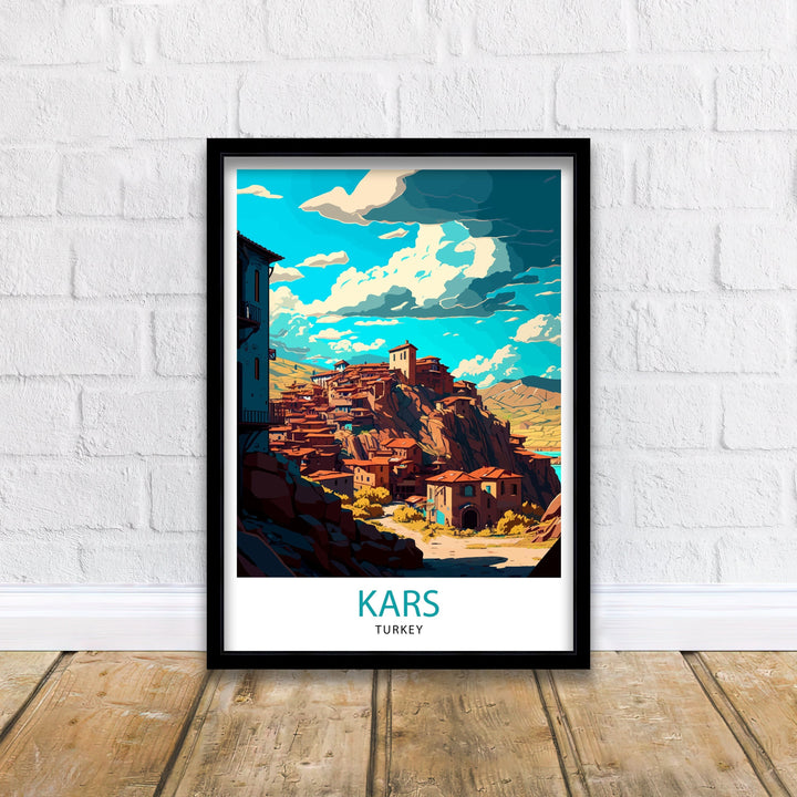 Kars Turkey Travel Print Kars Wall Art Kars Home Decor Kars Turkey Illustration Travel Poster Kars Turkey Gift Turkey Home Decor