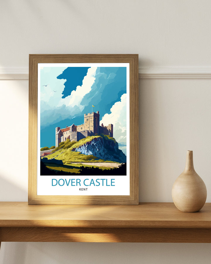 Dover Castle Travel Print Dover Castle Wall Art Dover Castle Illustration Dover Castle Poster Dover Castle Gift Dover Castle Home Decor