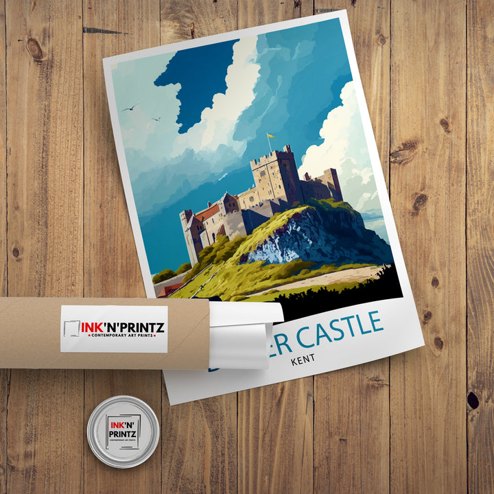 Dover Castle Travel Print Dover Castle Wall Art Dover Castle Illustration Dover Castle Poster Dover Castle Gift Dover Castle Home Decor