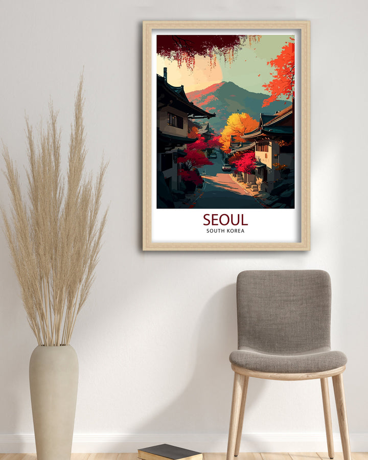 Seoul Korea Travel Poster Seoul
