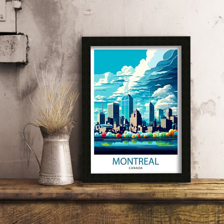 Montreal Canada Travel Print Montreal Wall Art Montreal Home Decor Canada Illustration Travel Poster Gift for Montreal Canada Home Decor