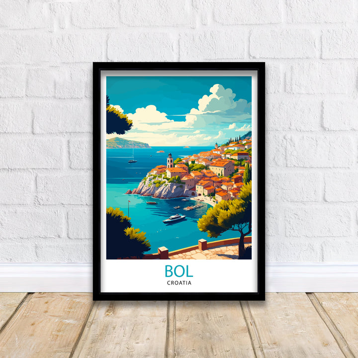 Bol Croatia Travel Poster Bol