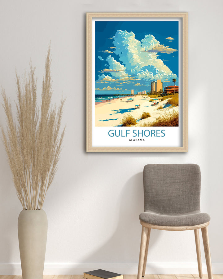 Gulf Shores Alabama Travel Poster
