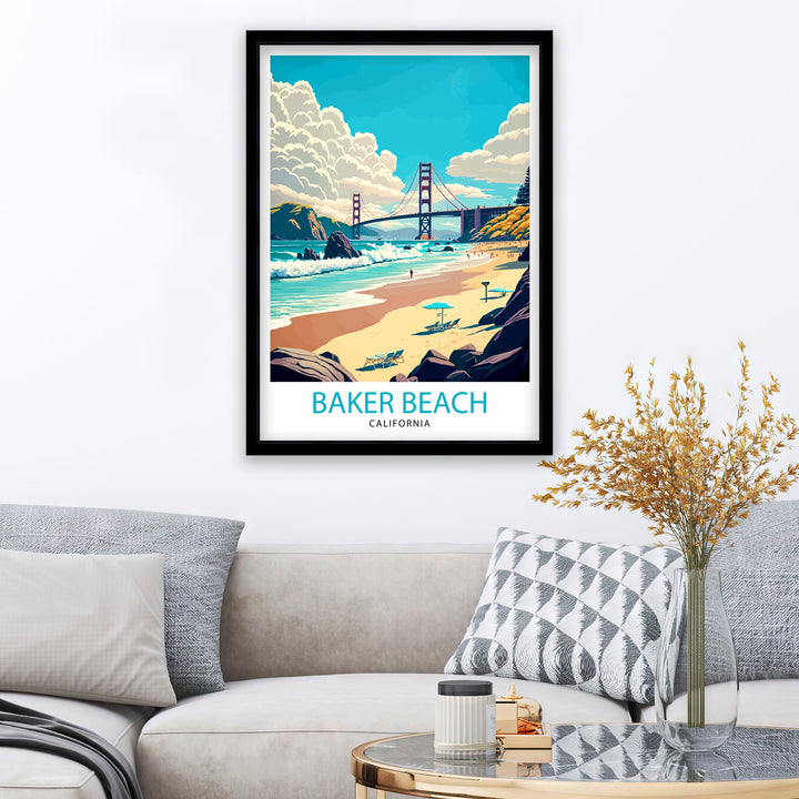 Baker Beach California Travel Poster
