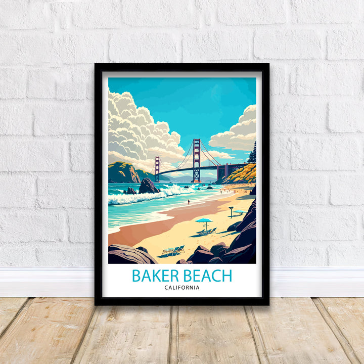 Baker Beach California Travel Poster