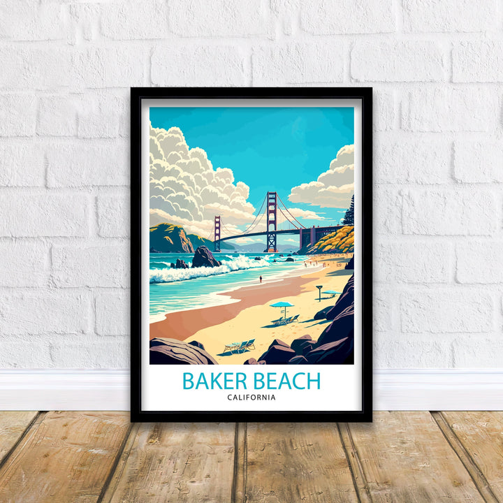 Baker Beach California Travel Poster