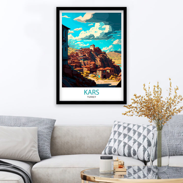 Kars Turkey Travel Print Kars Wall Art Kars Home Decor Kars Turkey Illustration Travel Poster Kars Turkey Gift Turkey Home Decor