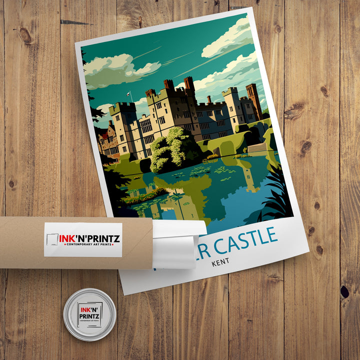 Hever Castle Travel Print Hever Castle Wall Art Hever Castle Illustration Travel Poster Gift For Travelers Home Living Decor