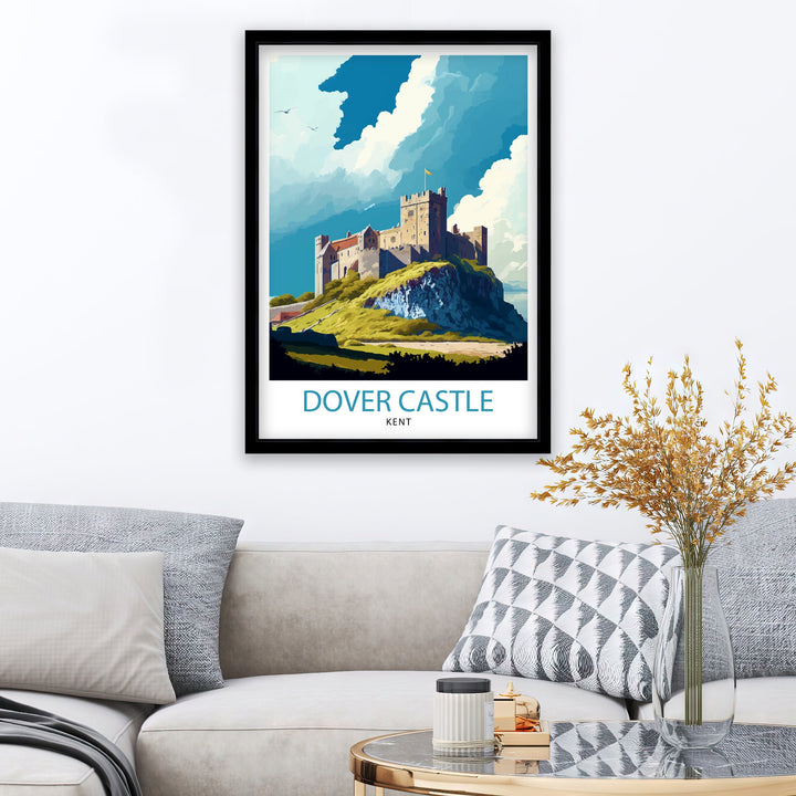 Dover Castle Travel Print Dover Castle Wall Art Dover Castle Illustration Dover Castle Poster Dover Castle Gift Dover Castle Home Decor
