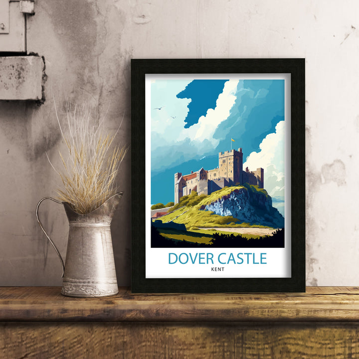 Dover Castle Travel Print Dover Castle Wall Art Dover Castle Illustration Dover Castle Poster Dover Castle Gift Dover Castle Home Decor