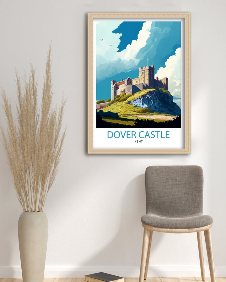 Dover Castle Travel Print Dover Castle Wall Art Dover Castle Illustration Dover Castle Poster Dover Castle Gift Dover Castle Home Decor
