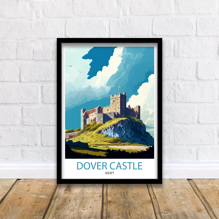 Dover Castle Travel Print Dover Castle Wall Art Dover Castle Illustration Dover Castle Poster Dover Castle Gift Dover Castle Home Decor