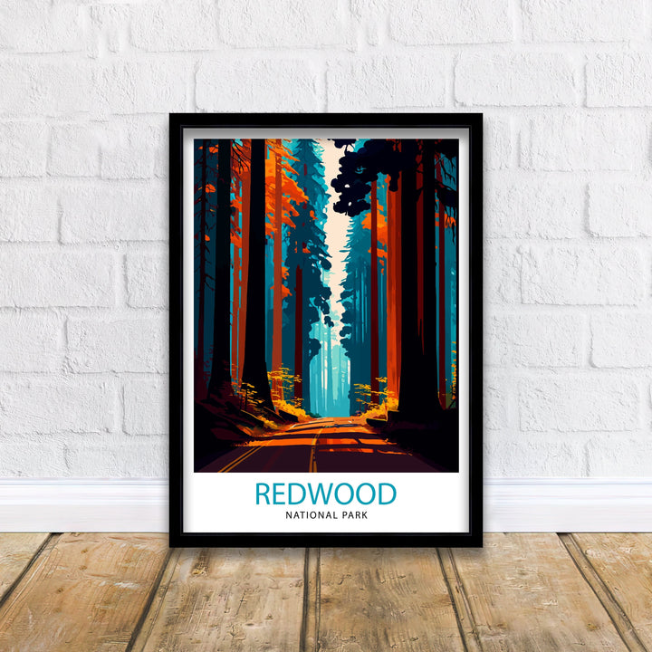 Redwood National Park California Travel Poster