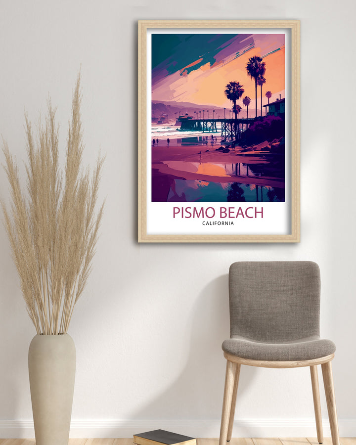 Pismo Beach California Travel Poster