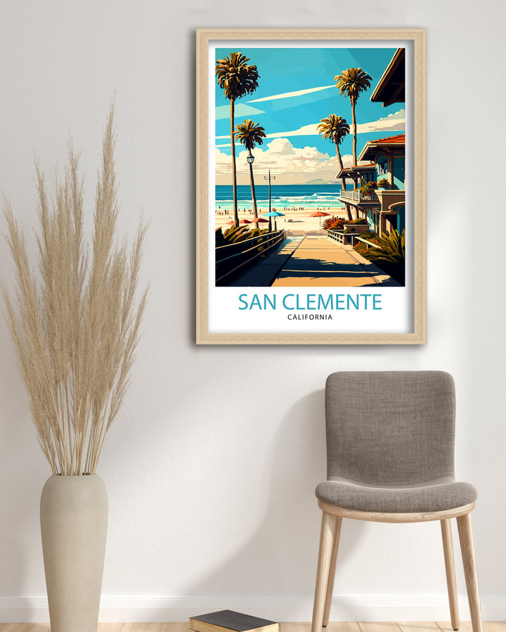 San Clemente California Travel Poster