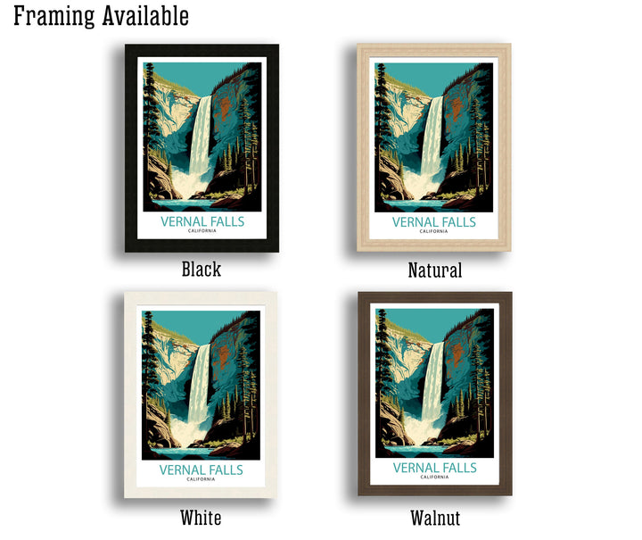 Vernal Falls Travel Poster