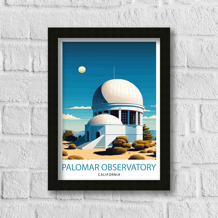 Palomar Observatory Travel Print| Palomar Observatory Wall Art Palomar Observatory Poster Palomar Mountain California Illustration Palomar