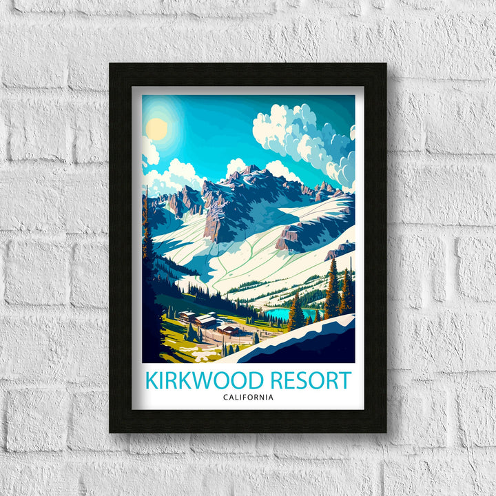 Kirkwood Ski Resort Travel Poster