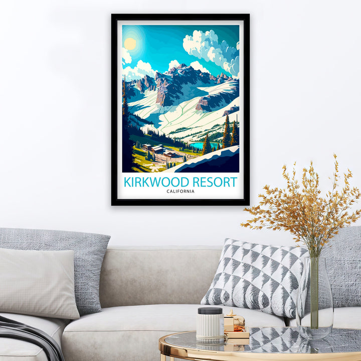 Kirkwood Ski Resort Travel Poster