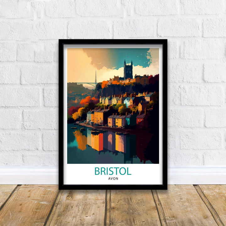 Bristol Travel Poster Bristol Wall Art Bristol Illustration Travel Poster Gift For Bristol UK Home Decor