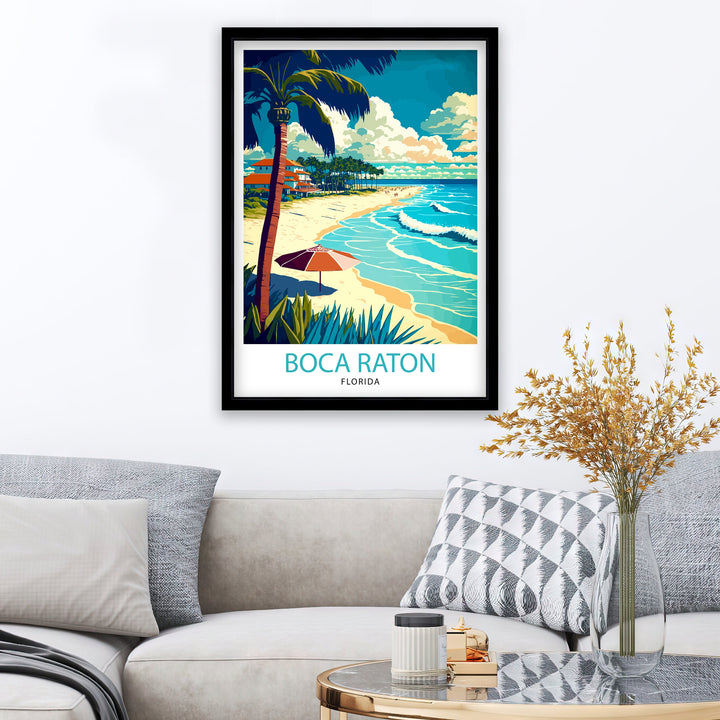 Boca Raton Florida Travel Poster|